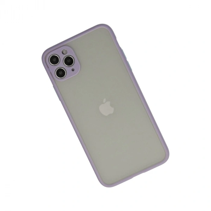 MARSİLYAN™- Apple İphone 12 Pro Max Kılıf Montreal Silikon Kapak - Mor