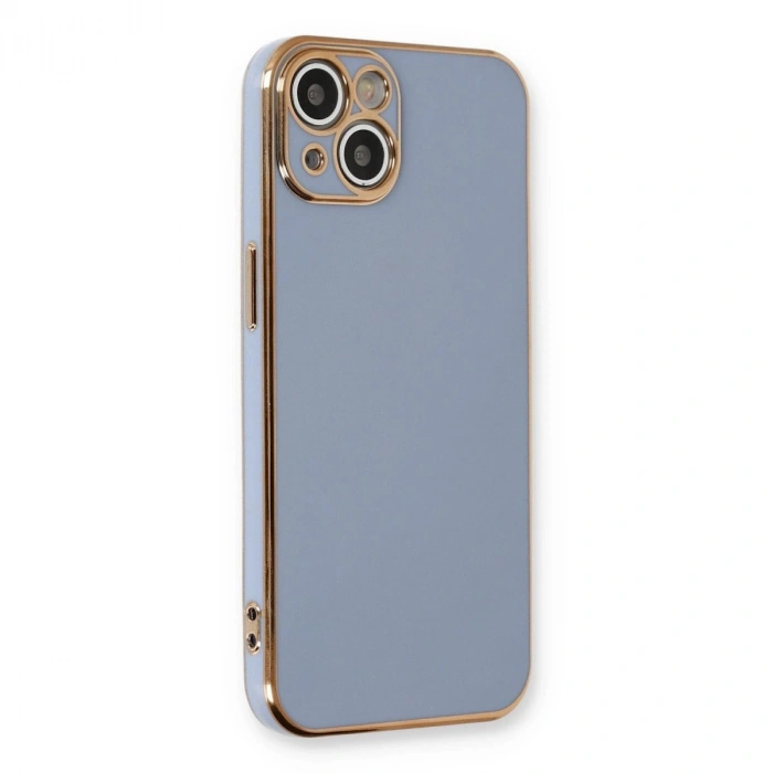 MARSİLYAN™- Apple İphone 13 Kılıf Volet Silikon - Mavi