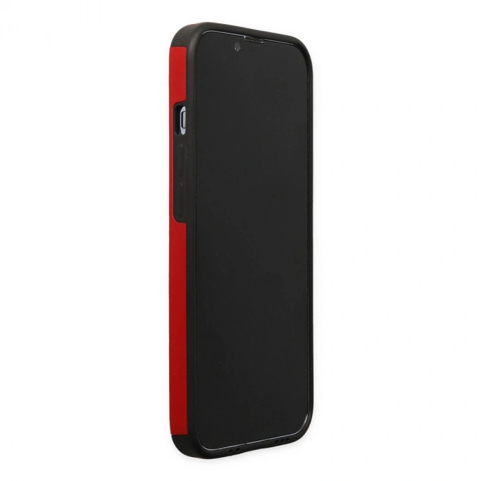 MARSİLYAN™- Apple İphone 13 Pro Kılıf Mega Standlı Silikon - Kırmızı