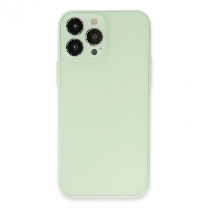 MARSİLYAN™- Apple İphone 13 Pro Kılıf Puma Silikon - Açık Yeşil