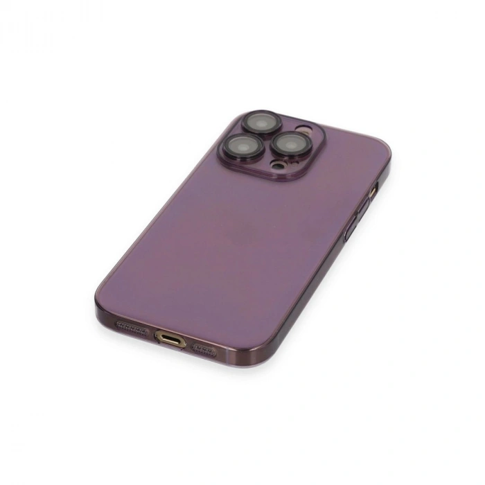 MARSİLYAN™- Apple İphone 13 Pro Max Kılıf Armada Lensli Kapak - Derin Mor