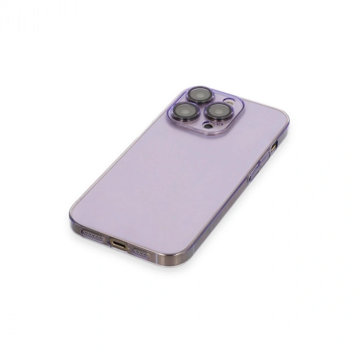 MARSİLYAN™- Apple İphone 13 Pro Max Kılıf Armada Lensli Kapak - Lila