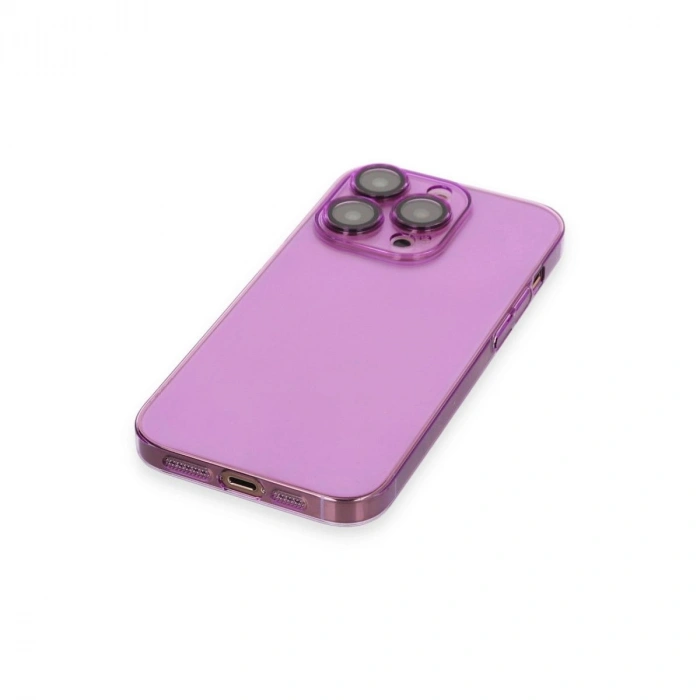 MARSİLYAN™- Apple İphone 13 Pro Max Kılıf Armada Lensli Kapak - Mor