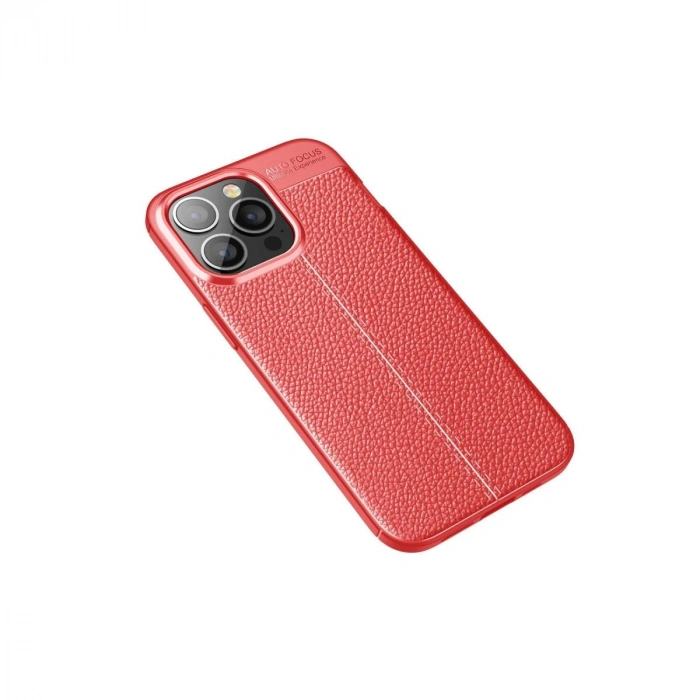 MARSİLYAN™- Apple İphone 13 Pro Max Kılıf Auto Focus Kapak - Kırmızı