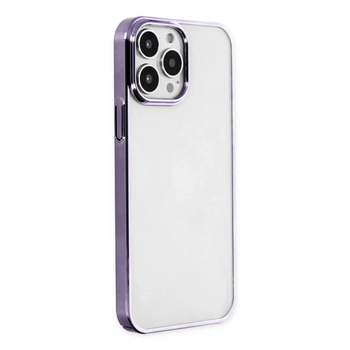 MARSİLYAN™- Apple İphone 13 Pro Max Kılıf Element Silikon - Mor