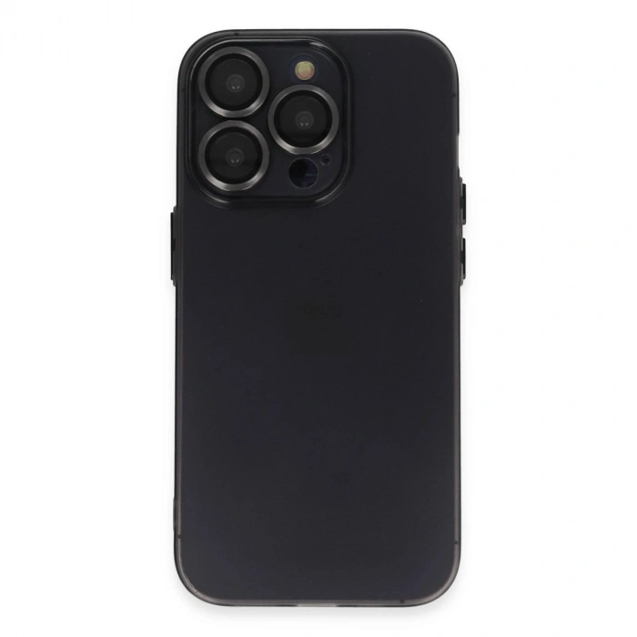 MARSİLYAN™- Apple İphone 13 Pro Max Kılıf Luko Lens Silikon - Siyah