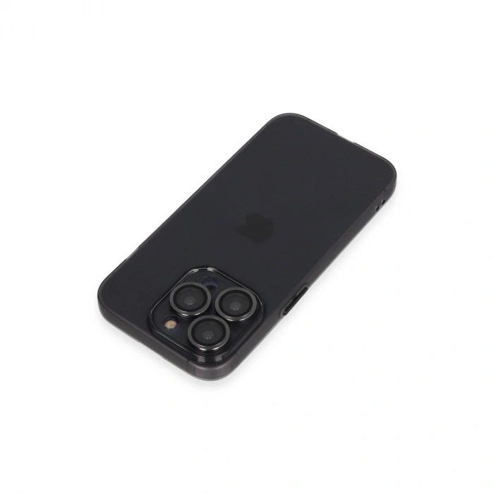 MARSİLYAN™- Apple İphone 13 Pro Max Kılıf Luko Lens Silikon - Siyah