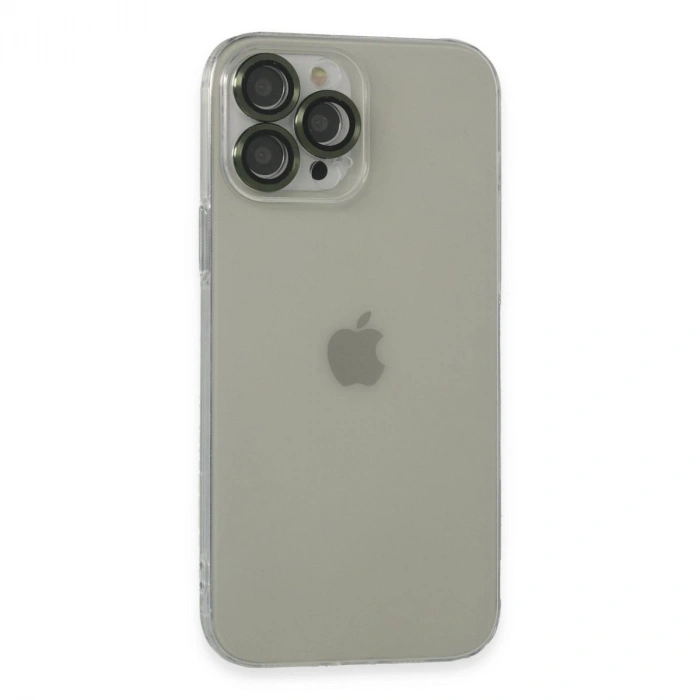 MARSİLYAN™- Apple İphone 13 Pro Max Kılıf Luko Lens Silikon - Yeşil