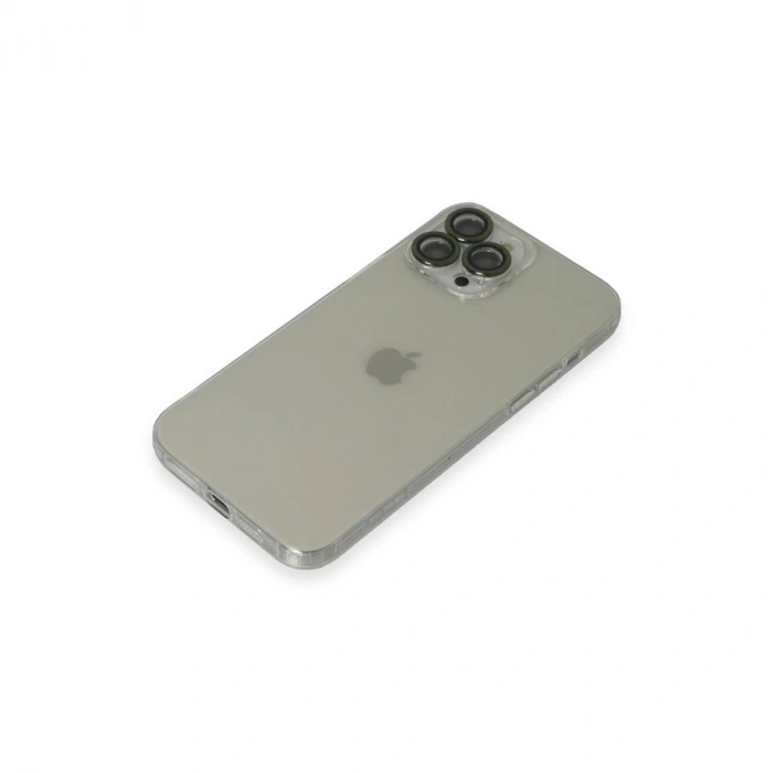 MARSİLYAN™- Apple İphone 13 Pro Max Kılıf Luko Lens Silikon - Yeşil