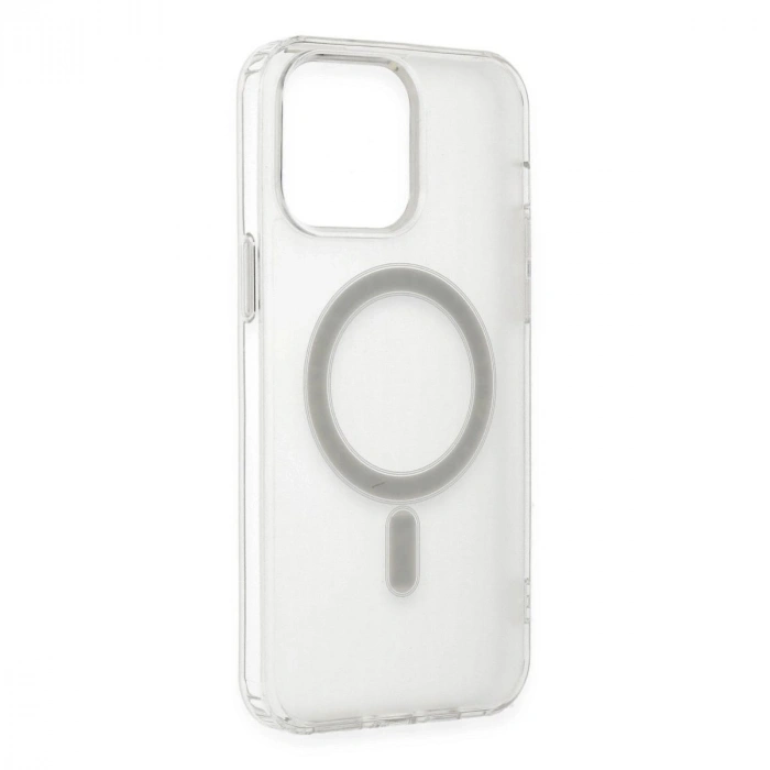 MARSİLYAN™- Apple İphone 13 Pro Max Kılıf Matte Şeffaf Magneticsafe - Şeffaf