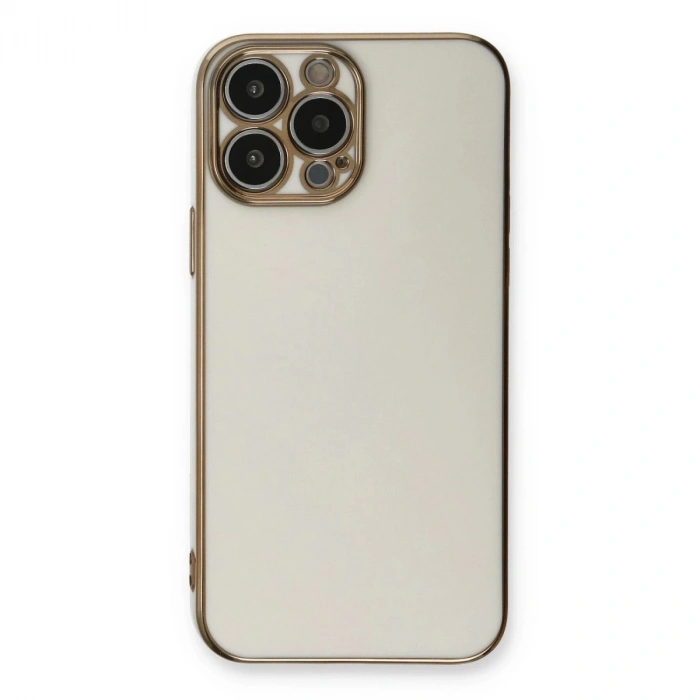 MARSİLYAN™- Apple İphone 13 Pro Max Kılıf Volet Silikon - Beyaz