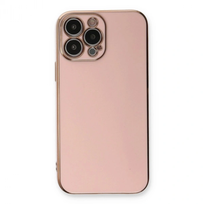 MARSİLYAN™- Apple İphone 13 Pro Max Kılıf Volet Silikon - Pembe