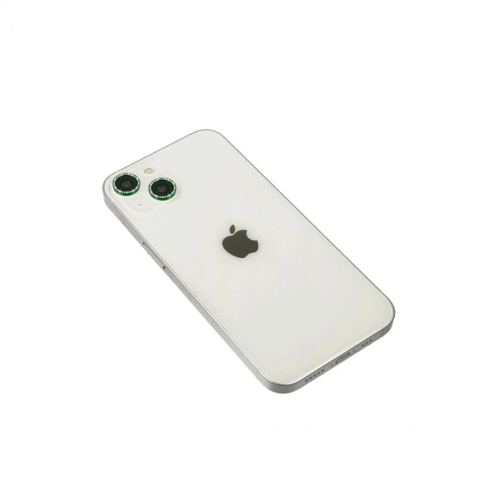 MARSİLYAN™- Apple İphone 14 Diamond Kamera Lens - Yeşil