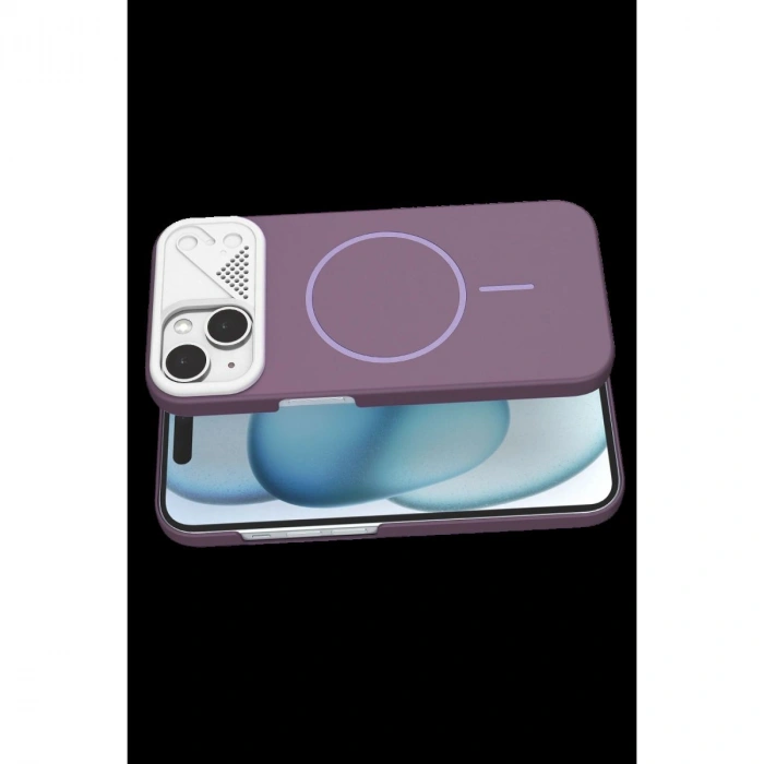MARSİLYAN™-  Apple İphone 14 Export Magsafe Kapak - Mor