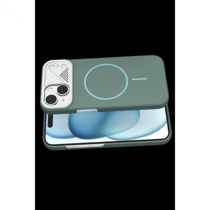 MARSİLYAN™-  Apple İphone 14 Export Magsafe Kapak - Turkuaz