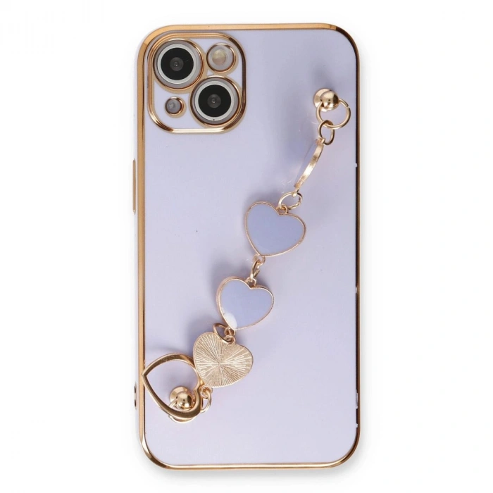 MARSİLYAN™- Apple İphone 14 Kılıf Esila Silikon - Lila