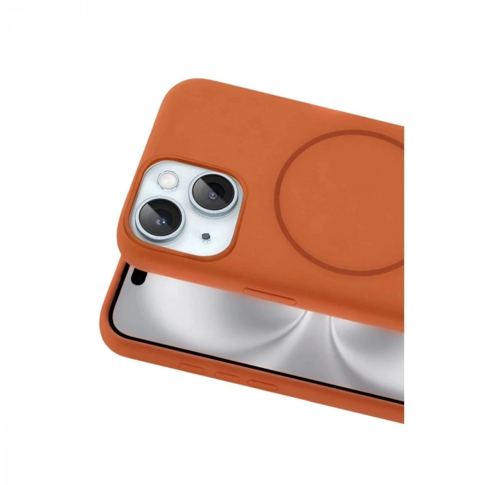 MARSİLYAN™-  Apple İphone 14 Kılıf Jully Magsafe Kapak - Turuncu
