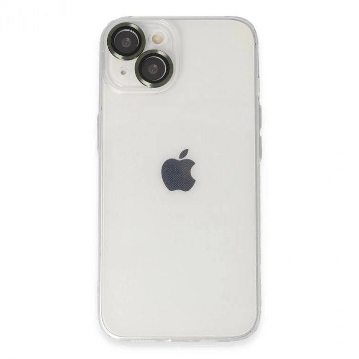 MARSİLYAN™- Apple İphone 14 Kılıf Luko Lens Silikon - Yeşil