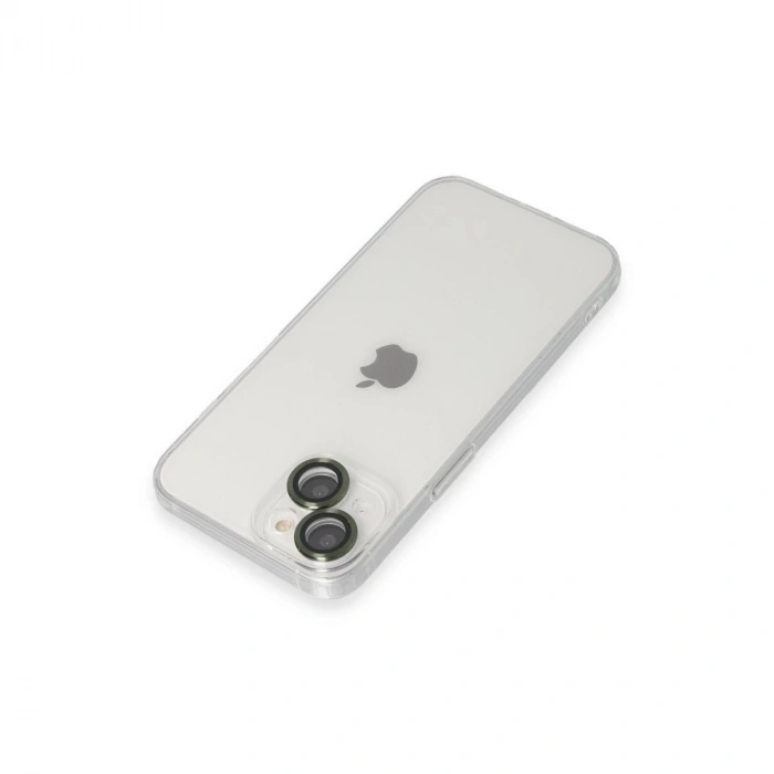 MARSİLYAN™- Apple İphone 14 Kılıf Luko Lens Silikon - Yeşil