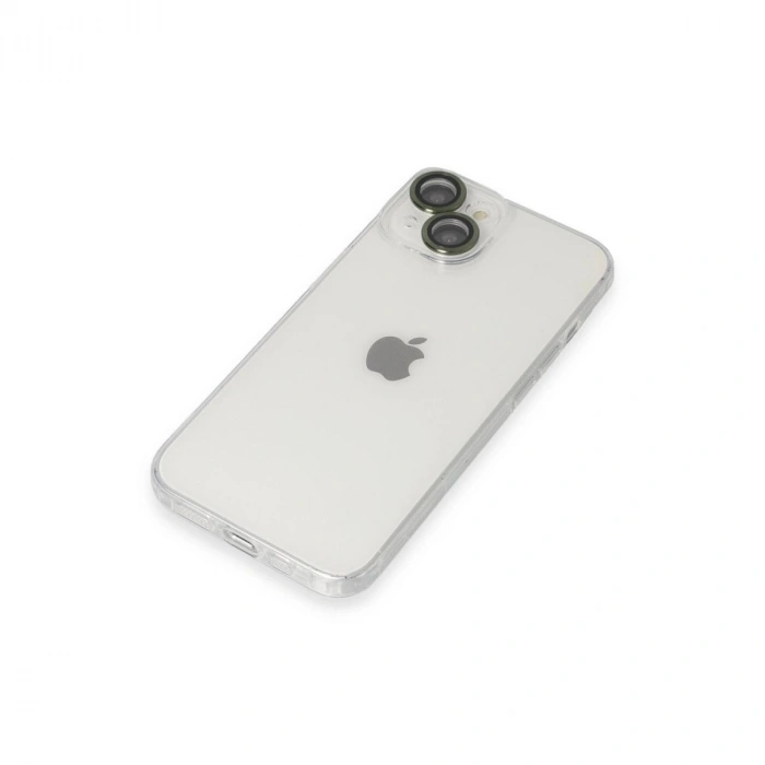 MARSİLYAN™- Apple İphone 14 Kılıf Luko Lens Silikon - Yeşil