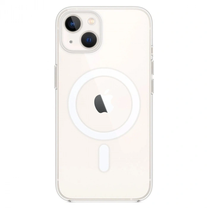 MARSİLYAN™- Apple İphone 14 Kılıf Magneticsafe Şeffaf Silikon - Şeffaf