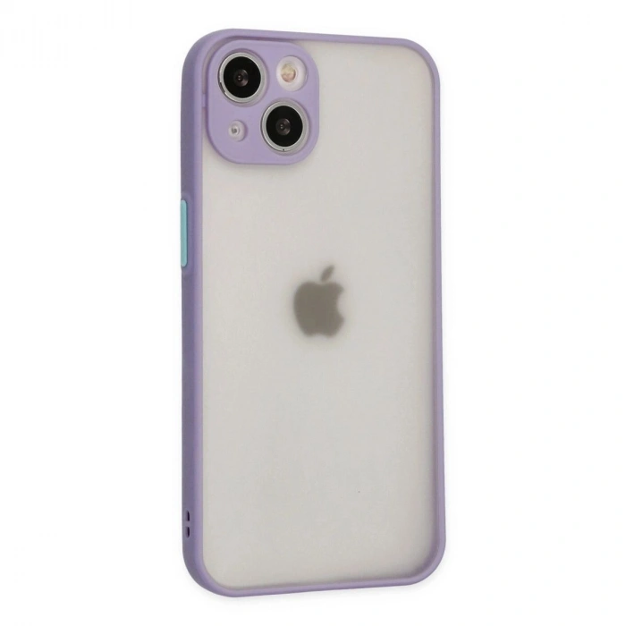 MARSİLYAN™- Apple İphone 14 Kılıf Montreal Silikon Kapak - Mor