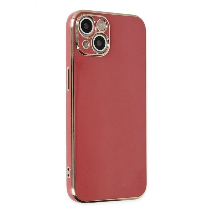 MARSİLYAN™- Apple İphone 14 Kılıf Volet Silikon - Kırmızı