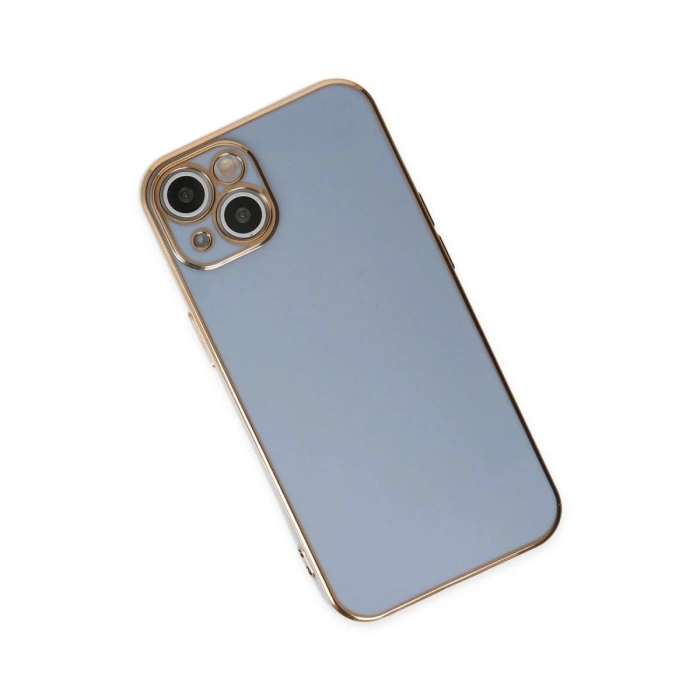MARSİLYAN™- Apple İphone 14 Kılıf Volet Silikon - Mavi
