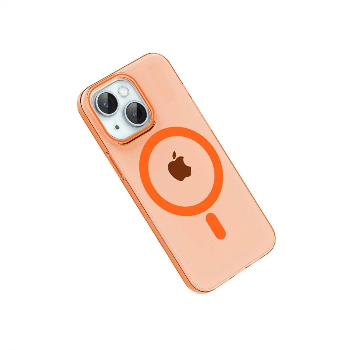 MARSİLYAN™-  Apple İphone 14 Pc Blank Magsafe Kapak - Turuncu