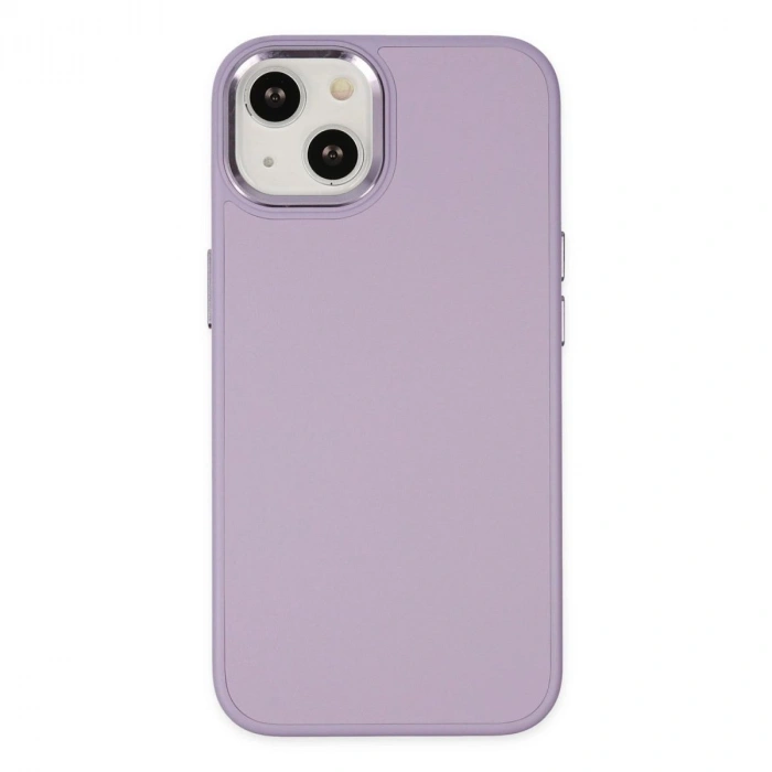 MARSİLYAN™- Apple İphone 14 Plus Kılıf Asya Deri Silikon - Lila