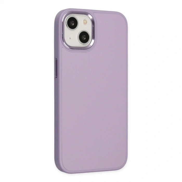 MARSİLYAN™- Apple İphone 14 Plus Kılıf Asya Deri Silikon - Lila