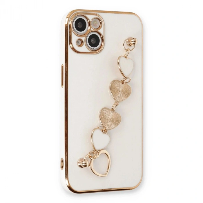 MARSİLYAN™- Apple İphone 14 Plus Kılıf Esila Silikon - Beyaz