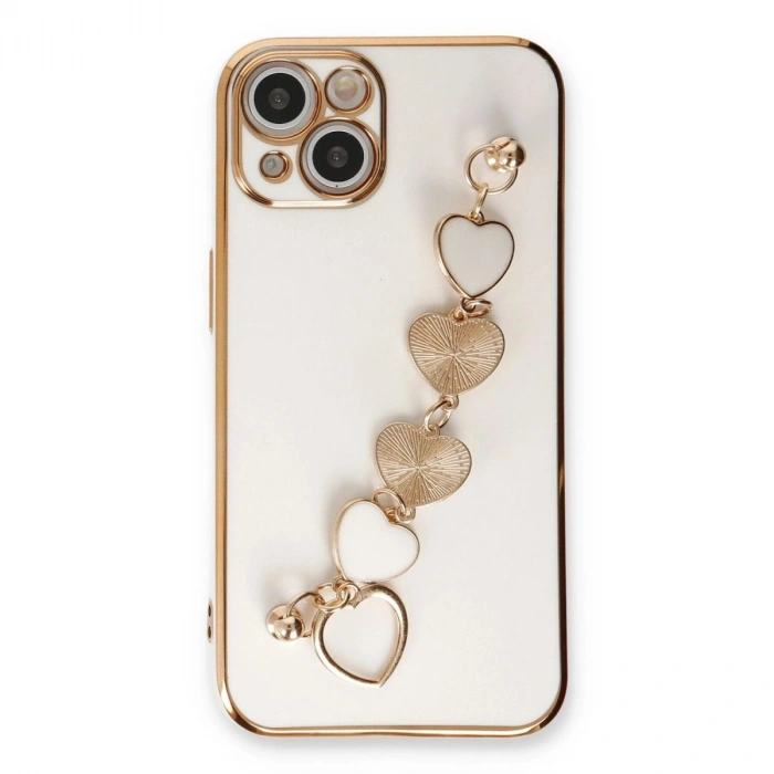 MARSİLYAN™- Apple İphone 14 Plus Kılıf Esila Silikon - Beyaz