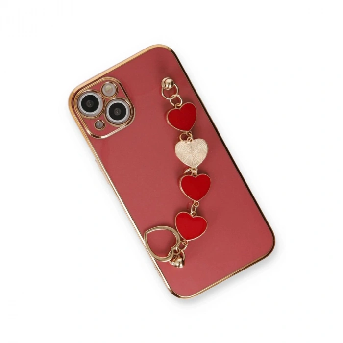 MARSİLYAN™- Apple İphone 14 Plus Kılıf Esila Silikon - Kırmızı