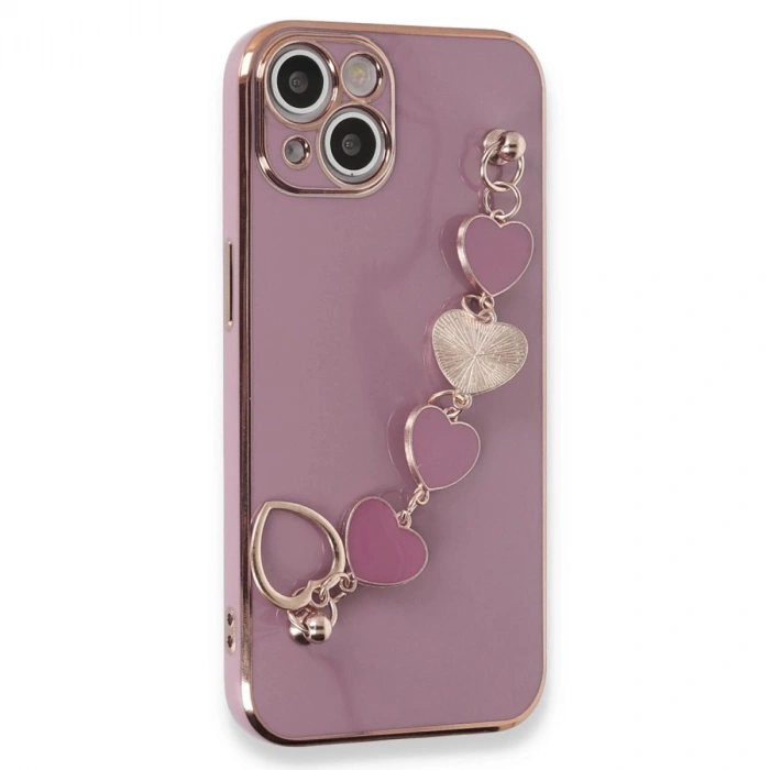 MARSİLYAN™- Apple İphone 14 Plus Kılıf Esila Silikon - Mor
