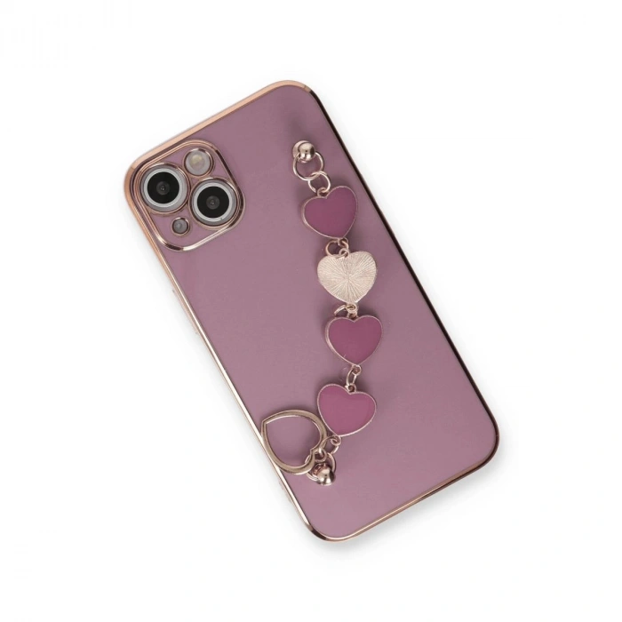 MARSİLYAN™- Apple İphone 14 Plus Kılıf Esila Silikon - Mor