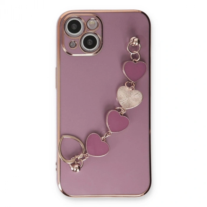 MARSİLYAN™- Apple İphone 14 Plus Kılıf Esila Silikon - Mor