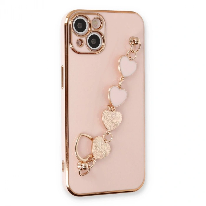 MARSİLYAN™- Apple İphone 14 Plus Kılıf Esila Silikon - Pudra