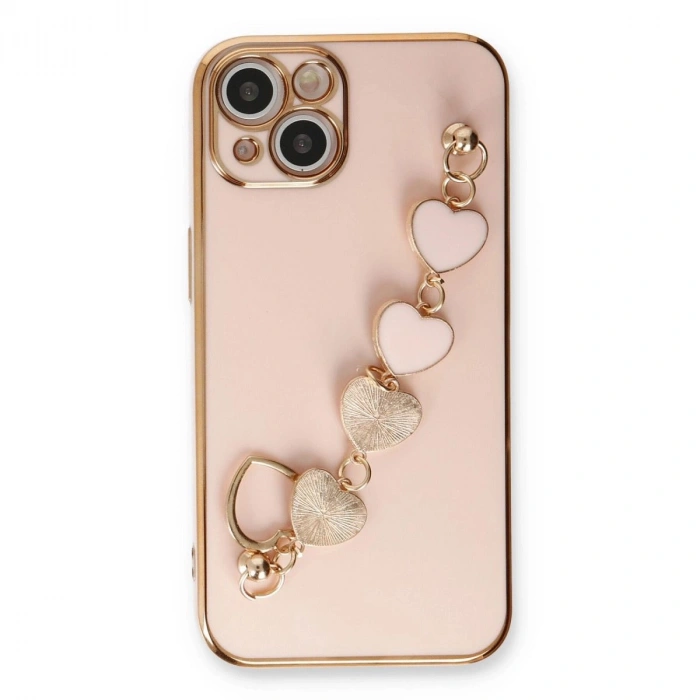 MARSİLYAN™- Apple İphone 14 Plus Kılıf Esila Silikon - Pudra