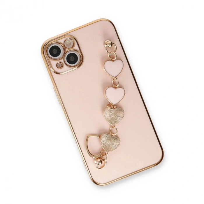MARSİLYAN™- Apple İphone 14 Plus Kılıf Esila Silikon - Pudra
