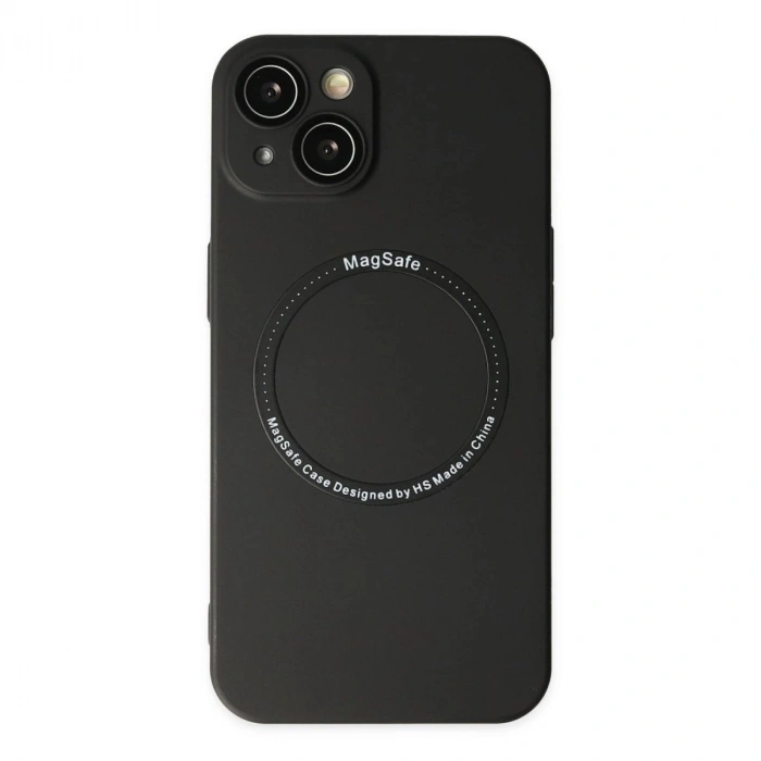 MARSİLYAN™- Apple İphone 14 Plus Kılıf Jack Magneticsafe Lens Silikon - Siyah