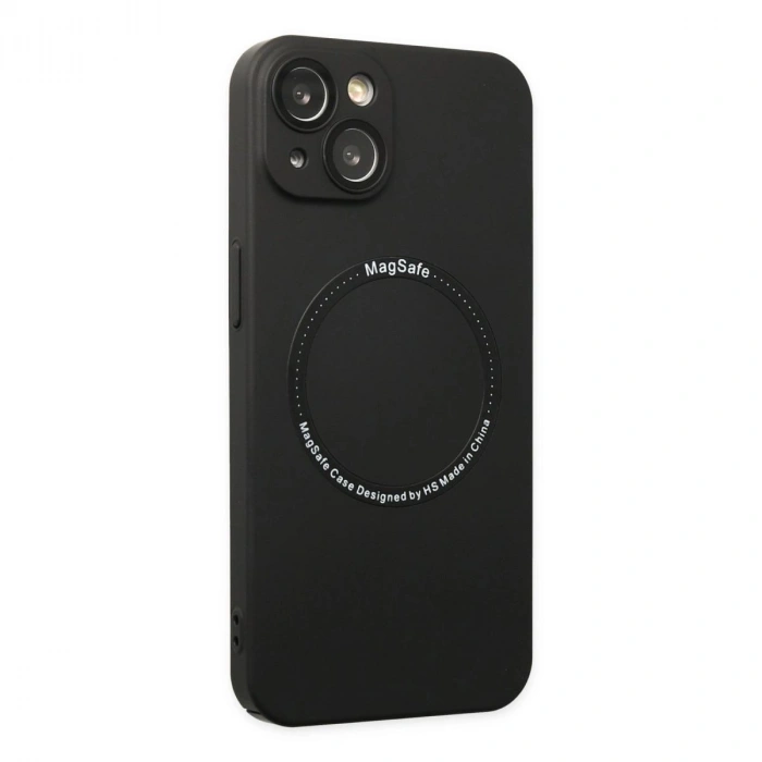 MARSİLYAN™- Apple İphone 14 Plus Kılıf Jack Magneticsafe Lens Silikon - Siyah