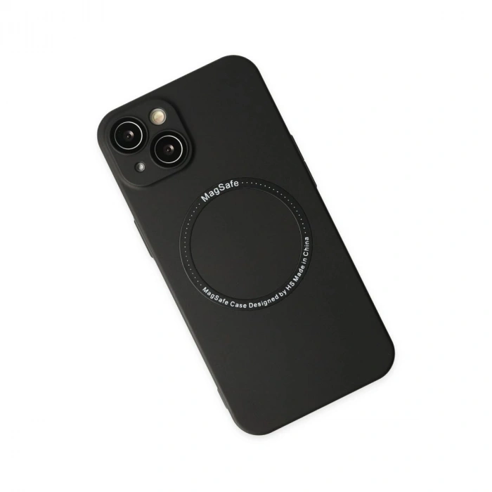 MARSİLYAN™- Apple İphone 14 Plus Kılıf Jack Magneticsafe Lens Silikon - Siyah