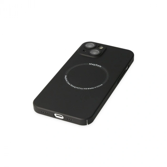 MARSİLYAN™- Apple İphone 14 Plus Kılıf Jack Magneticsafe Lens Silikon - Siyah