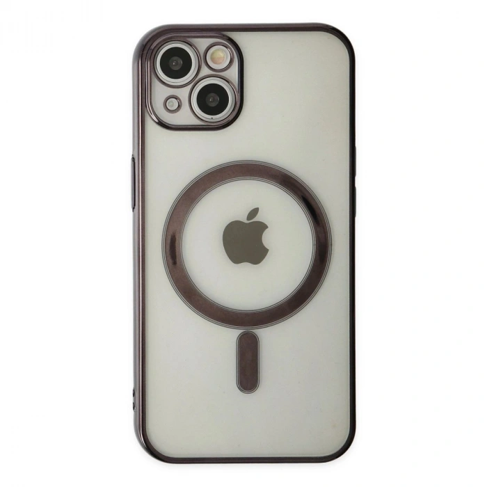 MARSİLYAN™- Apple İphone 14 Plus Kılıf Magneticsafe Lazer Silikon - Siyah