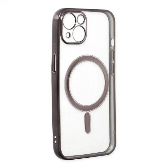 MARSİLYAN™- Apple İphone 14 Plus Kılıf Magneticsafe Lazer Silikon - Siyah