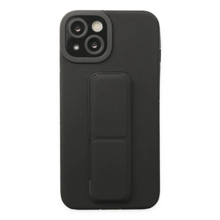 MARSİLYAN™- Apple İphone 14 Plus Kılıf Mega Standlı Silikon - Siyah