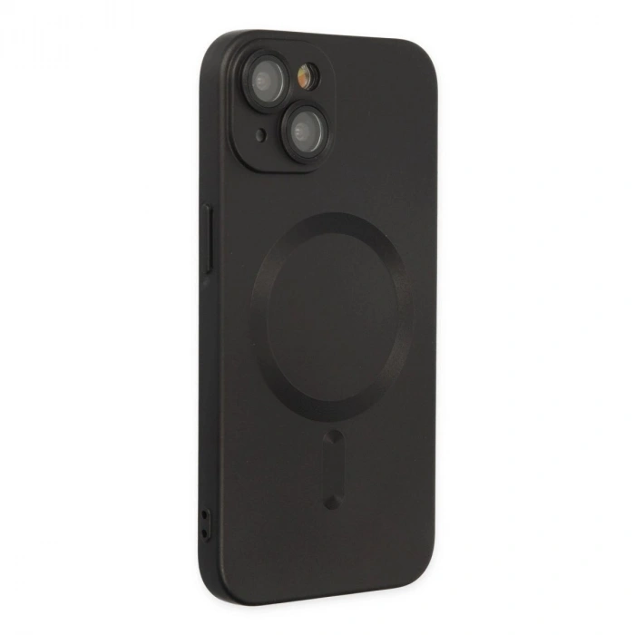 MARSİLYAN™- Apple İphone 14 Plus Kılıf Moshi Lens Magneticsafe Silikon - Siyah