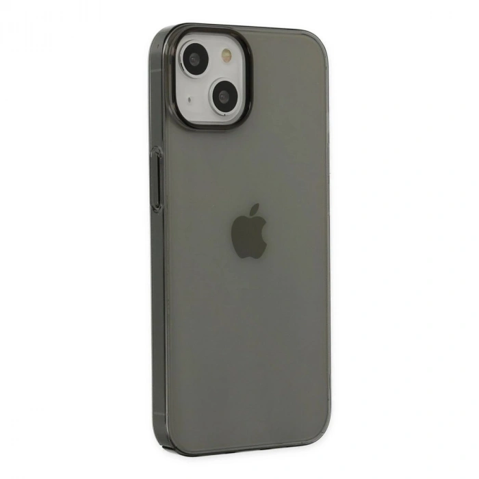 MARSİLYAN™- Apple İphone 14 Plus Kılıf Pc Sert Şeffaf Kapak - Siyah