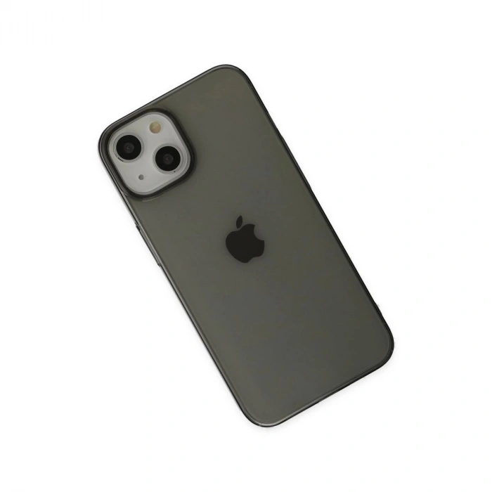MARSİLYAN™- Apple İphone 14 Plus Kılıf Pc Sert Şeffaf Kapak - Siyah